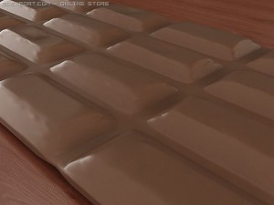 chocolate bar 3D 모델