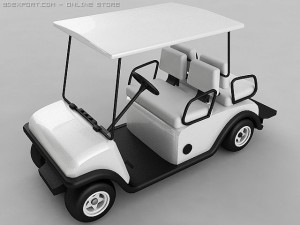 golf cart vray 3D Model