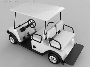 golf cart vray Model 3D