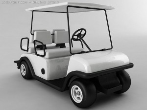 golf cart vray Model 3D