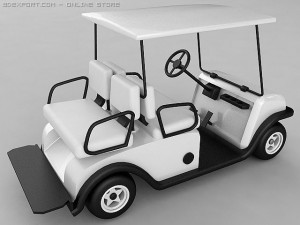 golf cart vray Model 3D