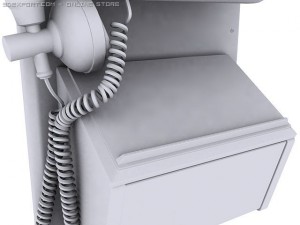 vintage wall phone 3D Model