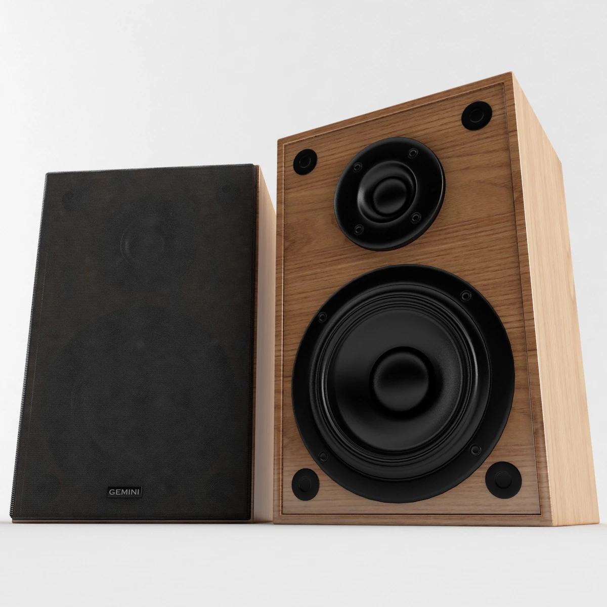 Bookshelf speaker 3D Model .c4d .max .obj .3ds .fbx .stl .blend 