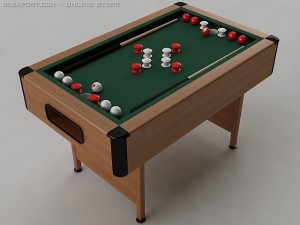 bumper pool table 3D मॉडल