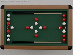 bumper pool table 3D मॉडल