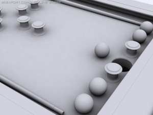 bumper pool table 3D मॉडल