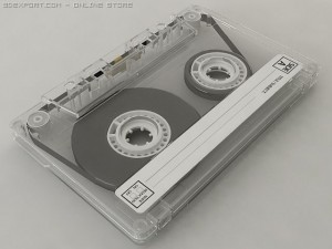compact cassette tape Modèle 3D