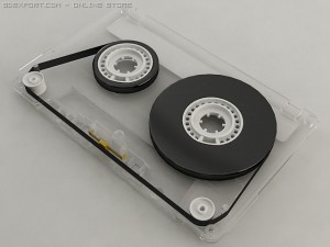 compact cassette tape Modèle 3D