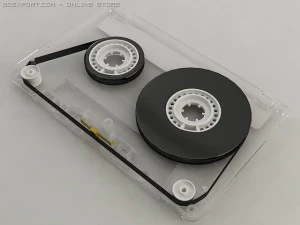 compact cassette tape 3D Model