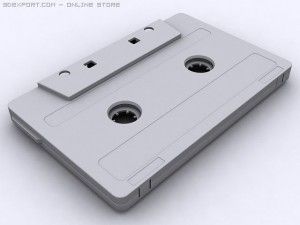 compact cassette tape Modèle 3D