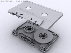 compact cassette tape Modèle 3D