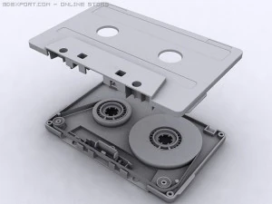 compact cassette tape 3D Model
