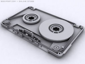 compact cassette tape Modèle 3D