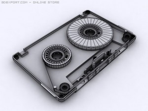 compact cassette tape Modèle 3D