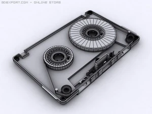 compact cassette tape 3D Model