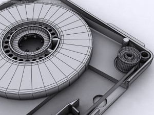compact cassette tape Modèle 3D