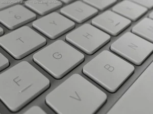 Apple-Tastatur mit Kabel 3D Modell