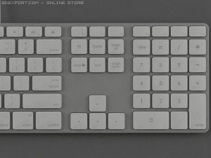 apple wired keyboard 3D Модель