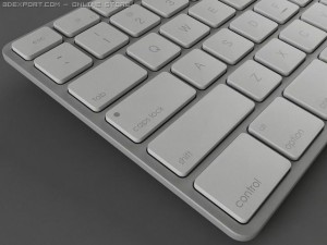 apple wired keyboard 3D Модель