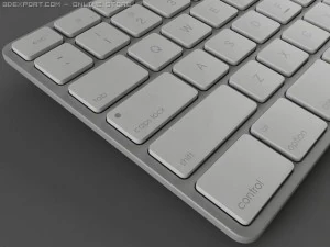 apple wired keyboard 3D Model