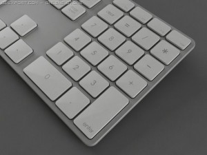 apple wired keyboard 3D Модель