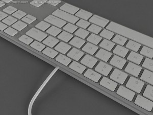 apple wired keyboard 3D Модель