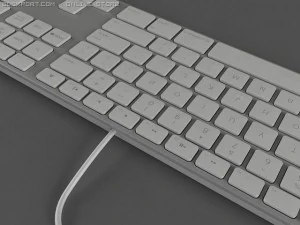 apple wired keyboard 3D Model