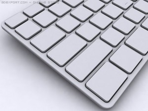 apple wired keyboard 3D Модель