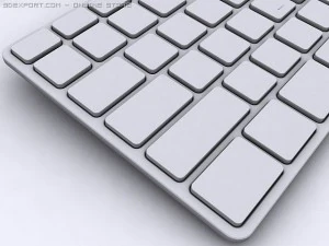 apple wired keyboard 3D Model