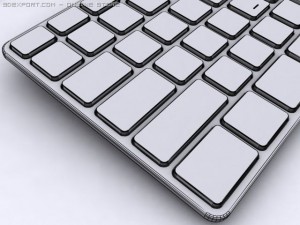 apple wired keyboard 3D Модель