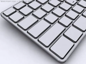 apple wired keyboard 3D Model