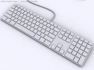 apple wired keyboard 3D Модель