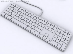 apple wired keyboard 3D Model