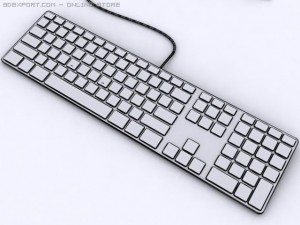 apple wired keyboard 3D Модель