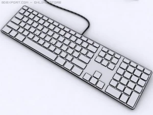 apple wired keyboard 3D Model