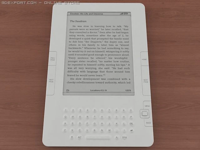 amazon kindle 2 3D Model .c4d .max .obj .3ds .fbx .stl .blend