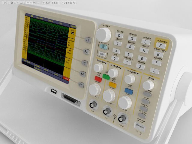 digital oscilloscope 3D Model .c4d .max .obj .3ds .fbx .stl .blend 
