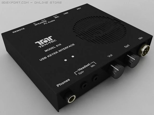 usb keyer  audio interface 3D Model .c4d .max .obj .3ds .fbx .stl .blend 