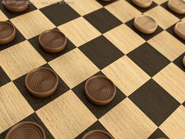 checkers 3D Model .c4d .max .obj .3ds .fbx .stl .blend 