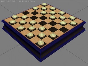 checkers Modèle 3D