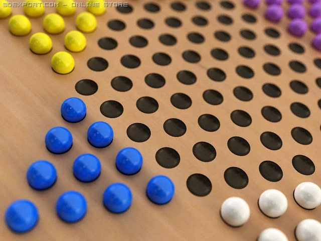 chinese checkers 3D Model .c4d .max .obj .3ds .fbx .stl .blend 