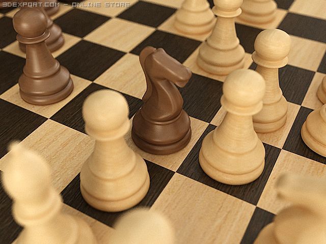 chess set Modello 3D .c4d .max .obj .3ds .fbx .stl .blend 