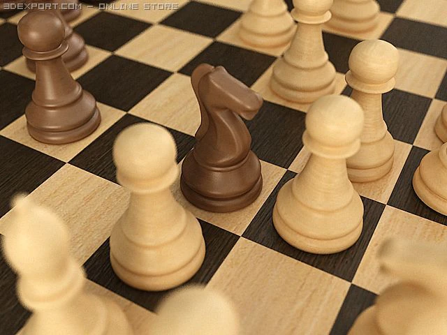 chess set 3D Model .c4d .max .obj .3ds .fbx .stl .blend 
