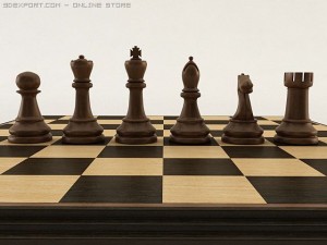 chess set Modello 3D