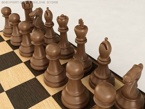 chess set Modello 3D