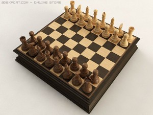 chess set Modello 3D