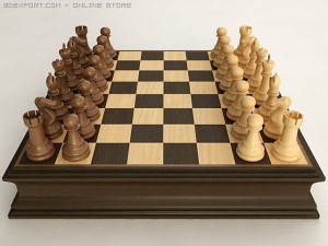 chess set Modello 3D