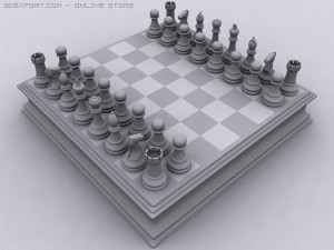 chess set Modello 3D