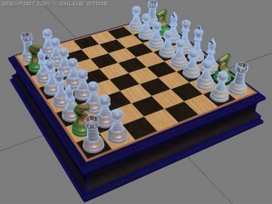 chess set Modello 3D