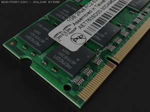 ddr2 sodimm ram 3D Модель